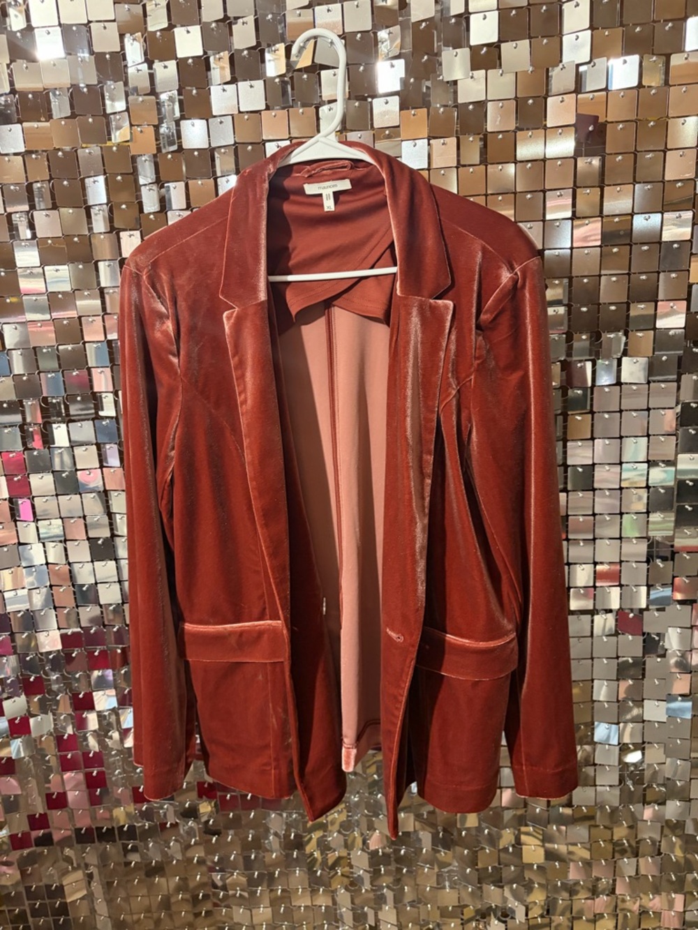 Maurices Rust Velvet Blazer
